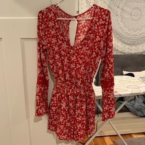 Small red romper from Hollister